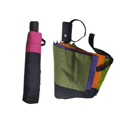 Einzigartige Falte des Handtaschen-Entwurfs-Lichtschutzrohseide Damen-Regenschirm-3
