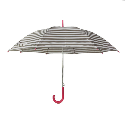 Windundurchlässiges 23&quot; gerader Regenschirm des Polyester-190T mit Holzgriff