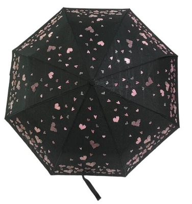 Polyester-Gewebe-magischer Druckfaltender Regenschirm drei BSCI 190T