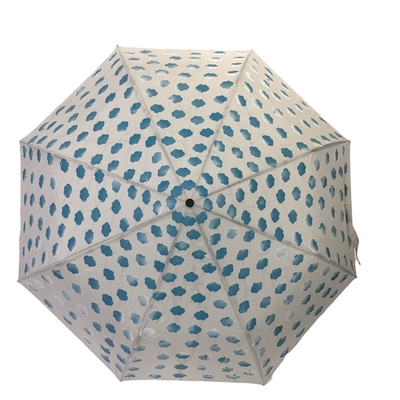 Manueller offener Förderungs-Rohseide-Gewebe-Regenschirm mit magischem Drucken