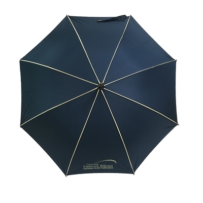 Hölzerner J Griff-Regenschirm des offenen des Durchmesser-103cm Rohseide-Gewebe-
