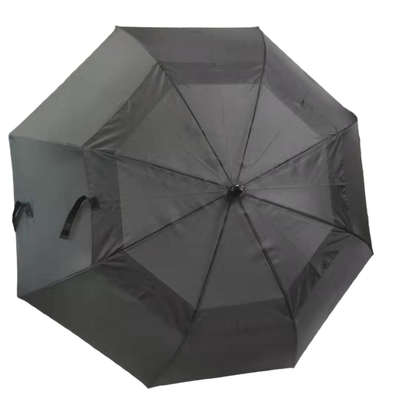 Windundurchlässige Doppelschicht-Rohseide-automatischer Golf-Regenschirm für Männer