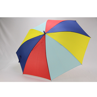 Farbgemeinsame bunte Golf-Regenschirme des BSCI-Rohseide-Gewebe-drei