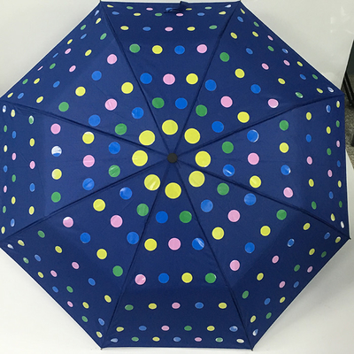 Magischer Druckfalten-automatischer offener Rohseide-Gewebe-Regenschirm für Damen