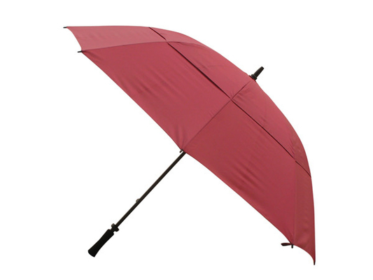 Doppelschicht-windundurchlässiger offener gerader Golfselbstregenschirm mit kundengebundenem Logo