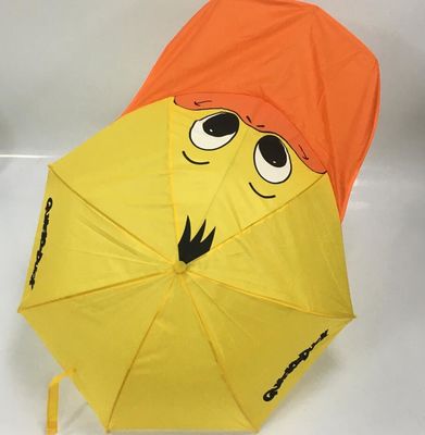 Kinder-Kompakter Schirm mit individualisierbarem Druck, langlebigem Polyester-Pongee-Gewebe und komfortablem Kunststoffgriff