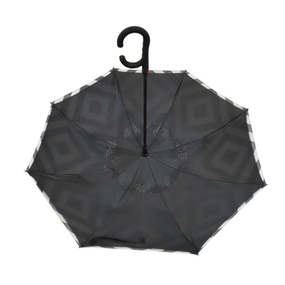 Manuelle offene Doppelschichten wandelten Regenschirm-Mode-Entwurf um