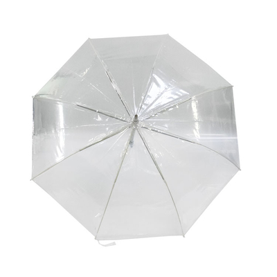 Automatisch geöffnet Winddicht Aluminiumrahmen Transparent Regenschirm 23 Zoll