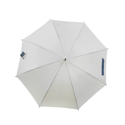 Automatisch geöffnet Metallrahmen Regenschirm Weiß Farbe 23 Zoll