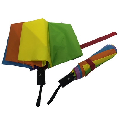 8 Rippen Semi-Auto-Offener Regenschirm Damen Regenschirm Pongeeschutz