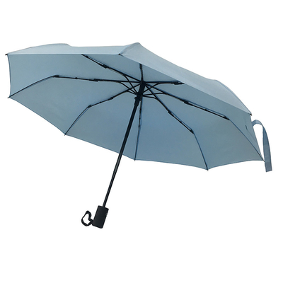 8 Rippen Semi-Auto-Offener Regenschirm Damen Regenschirm Pongeeschutz