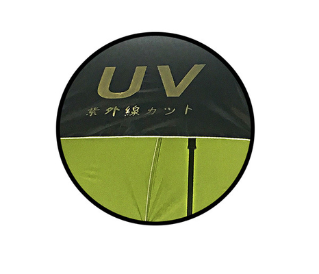 Schwarz UV-Straf Pongee Auto-Open Stick Regenschirm Durchmesser 105cm