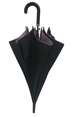Schwarz UV-Straf Pongee Auto-Open Stick Regenschirm Durchmesser 105cm