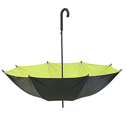Schwarz UV-Straf Pongee Auto-Open Stick Regenschirm Durchmesser 105cm