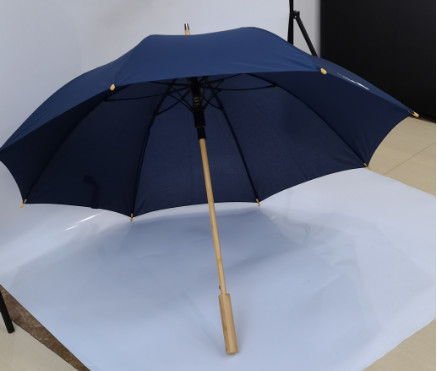 Umweltschutz Superleicht Holz Schirm Glasfaser Rippen Auto öffnen 23 Zoll 8 Platten