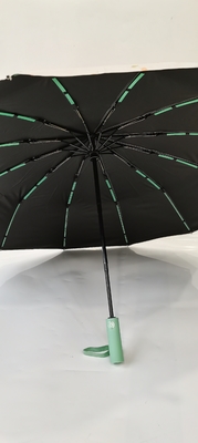 UPF 50 Auto öffnen / schließen Pongee UV Strandschirm 23 Zoll 12 Rippen Starke Winddichtheit