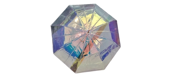 Auto öffnen Klares Regenschirm Romantischer Traum schöne Farbe Aurora transparenter Regenschirm