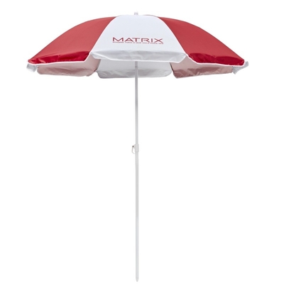 Fadeproof UPF 50+ Windschutz Manueller Offener Strandschirm mit Metallrahmen