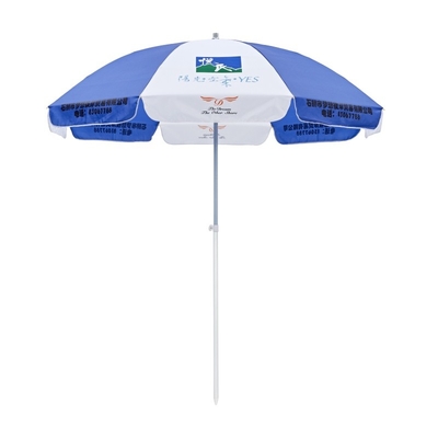 Fadeproof UPF 50+ Windschutz Manueller Offener Strandschirm mit Metallrahmen