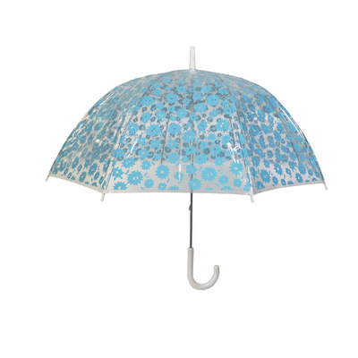 23 Zoll transparenter Regenschirm mit individueller Verpackung und Glasfaserschacht