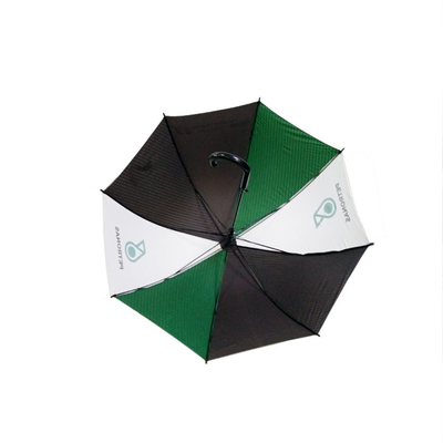 27 Zoll x 8k Schwarz Matt Glasfaserrahmen Golf Regenschirm Werbung Regenschirm Farbe Stich Logo angepasst