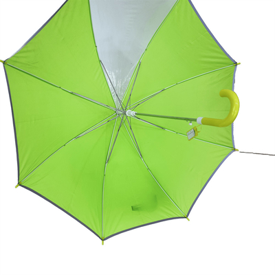 2025 Sicherheit Kinder Regenschirm Neues Design OEM Kuppel wasserdicht reflektierender Streifen