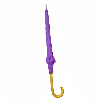 Anpassbarer wasserdichter Straight Umbrella mit Pongee Stoff und persönlicher Farbmatching Glasfaser Rippen Design