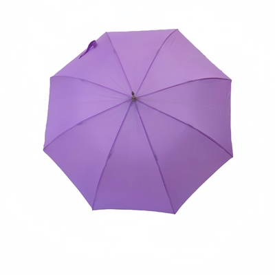 Anpassbarer wasserdichter Straight Umbrella mit Pongee Stoff und persönlicher Farbmatching Glasfaser Rippen Design