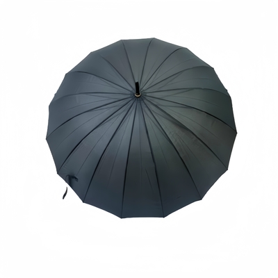 Bleiben Sie trocken 25 Zoll großer, gerader Griff Kompaktes Golfbrolly mit 16 Rippen Superwindschutzschirm