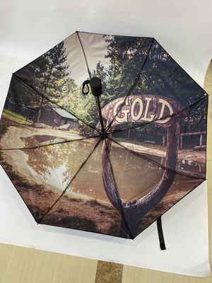 21 Zoll 3-fach Automatik-Öffnung und -Schließung mit doppellagigen Modedesigns Regenschirm