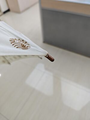 23 Zoll Auto-Open Stick Schirm mit Baumwolle und Glasfaser Rippen für einen eleganten Regenschutz