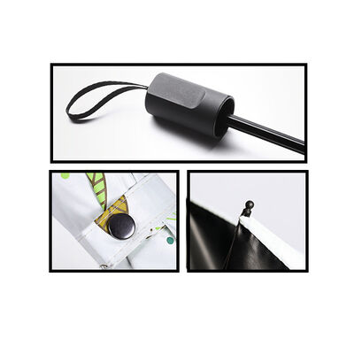 8 Rippen Kompakter Klappschirm mit automatischer Öffnung, Schließung und selbstgefertigter Tasche für leichten Regenschutz