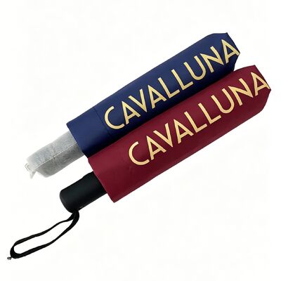 21 Zentimeter dreifaltbar, automatisch öffnen und schließen, Regenschirm, Pongee Stoff mit digitalen Druck, Drucken eines Pferdemusters.