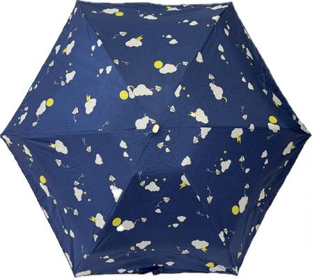 Classic Windproof 5-Fold Manual Umbrella, Black Coated Canopy, Business Gift with Custom Printing