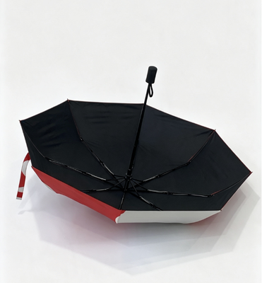 Stylish Color Matching Auto Open Compact Umbrella Anti-UV Black Glue Fabric Windproof Foldable Umbrella Daily Commute Camping