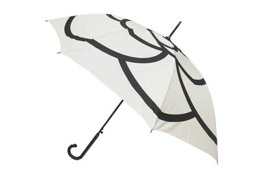Weißer Stock-Regenschirm des Vertrags-J, Damen-automatischer Regenschirm-Handbuch-Abschluss