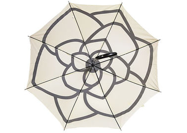 Weißer Stock-Regenschirm des Vertrags-J, Damen-automatischer Regenschirm-Handbuch-Abschluss