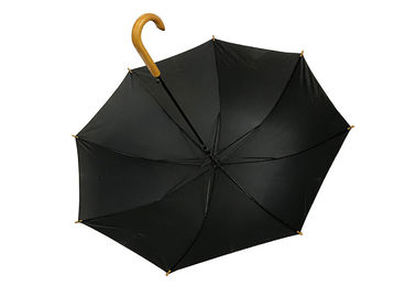 Form-Holzgriff des gerades Auto-offener Stock-Regenschirm-J für Mann-Frauen 23&quot;