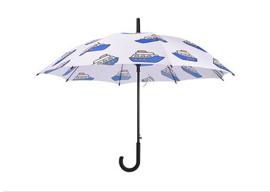 Der Stock-Regenschirme der Polyester-/Rohseide-Gewebe-Frauen, Regen-Stock-Golf-Regenschirm
