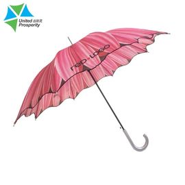 Kompaktes starkes Auto-offene Stock-Regenschirm-Rosa-Länge 70-100cm für regnerische Tage
