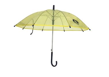 Der Regenschirm-Gelb POE Materails der kompakte Kinder klarer Plastikhaken-Griff