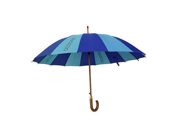J-Form-hölzerner Stock-Regenschirm, Raines-Regenschirm-Holzgriff-windundurchlässiger Rahmen
