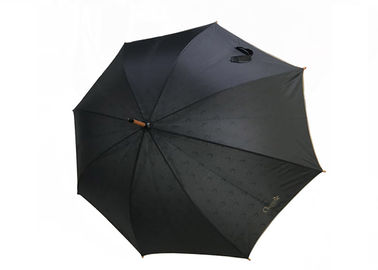 Schwarze Regenschirm-Holzgriff-UnisexDoppelschicht-einfaches Licht für regnerische Tage