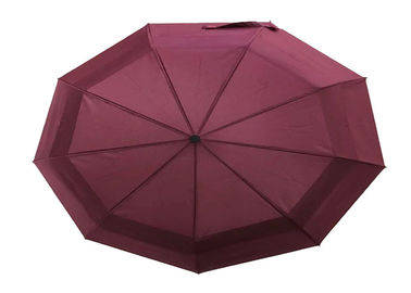 Zoll 9 des Rohseide-versieht zusammenklappbarer Golf-Regenschirm-25 Gummi/Kunststoffgriff mit Rippen