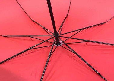 Roter windundurchlässiger faltbarer Regenschirm 27 Zoll-starkes starkes für windiges Wetter