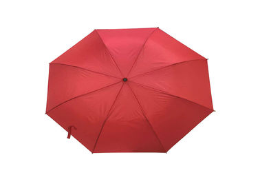 Roter windundurchlässiger faltbarer Regenschirm 27 Zoll-starkes starkes für windiges Wetter