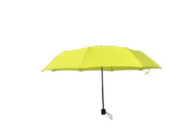 Gelber Damen-Selbstfaltender Regenschirm, falten wegregenschirm-Handbuch-offenen Abschluss