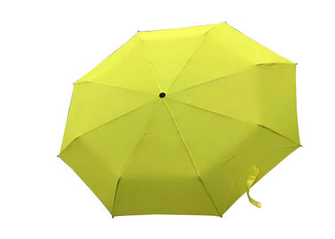 Gelber Damen-Selbstfaltender Regenschirm, falten wegregenschirm-Handbuch-offenen Abschluss