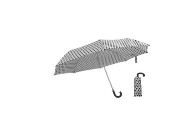 Leichter faltender Regenschirm, Griff des drei Falten-Regenschirm-Aluminiumrahmen-J