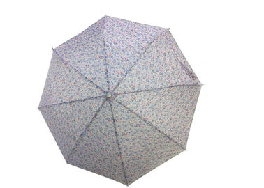 Polyester-/Rohseide-Gewebe-faltender Miniregenschirm, Selbstfaltender Regenschirm